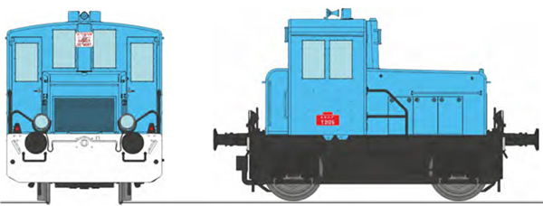 REE Modeles MB-149 - French Shunting Locomotive Class Y 2126 Industrial plant shunter blue livery, white front beam, bla